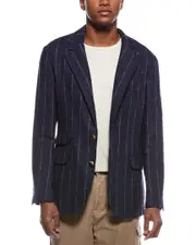 Brunello Cucinelli Linen & Wool-Blend Blazer