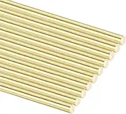 uxcell 10Pcs H65 Brass Round Rods, 1.5mm OD x 200mm Length Solid Stock Lathe Bar, Welding Rod for Knife Handle Pins, DIY Craft Model Plane Car, Drift Punches Shaft Machining