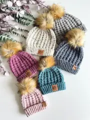 Winter Wonder Cable Hat Beanie Crochet Kit Pink Alpaca Yarn
