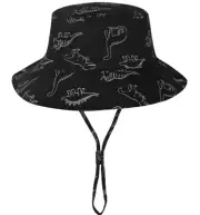 Baby Sun Hat UPF 50+ Sun Protective Toddler Bucket Hat Summer 0-6 Months Black