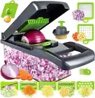 16-In-1 Vegetable Chopper with Container, Onion Chopper, Mandoline Slicer