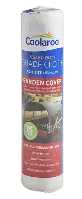 Coolaroo GARDEN COVER SHADE CLOTH 50% UV Block WHITE- 3mx1.83m Or 6mx1.83m