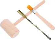 NAMOARLY 1 Set Archaeological Excavation Tool Kit Educational Discovery Gemstone Digging for Boys and Includes Wooden Hammer Shovel Brush Fun Learning Experience for Ages