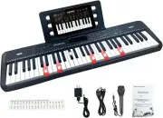 Diodonica 61-Key Light-Up Keyboard Piano for Kids & Beginners with Stand, Stool