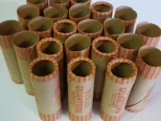 50 Quarter Paper Coin Wrappers. Pre-Crimped 1 End Shotgun Rolls. $0.25 Quarters