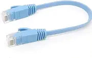 Cat6/Cat5e/Cat5 Ethernet Patch Cable 10/100/1000M 20CM 0.6Feet CAT 6 LAN Ethernet Network Lead RJ45 UTP 3 Pack Blue