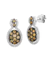 Le Vian Chocolate Cluster 14K 1.07 ct. tw. Diamond Drop Earrings