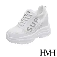 在飛比找momo購物網優惠-【HMH】時尚滴塑SUP字造型厚底內增高個性休閒鞋(銀)