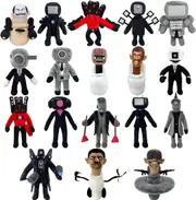 Skibidi Toilet Plushies Combo - 11" Cameraman, Speakerman 18PCS Set, Stocking Stuffer Gifts Idea