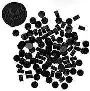 LSYGXYZ 102 Pieces Octagon Wax Seal Beads, Premium Black Sealing Wax Beads for Letters and Certificates, Valentine’s Day Cards, Wedding Invitations, Wine Package, Gift Wrapping, Christmas Card