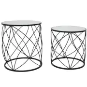 PHILLIP MIRROR TOP SIDE TABLE 53CM