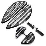 Edge cut Driver passenger Floorboards pegs For Harley Dyna TOURING street glide