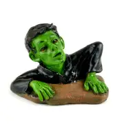 2.25" Green Zombie Crawling from Ground Breaker Garden Decor Halloween Mini