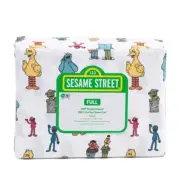 Sesame Street Full Double Sz Sheet Set 4-Piece 100% Cotton Elmo Big Bird Cookie