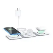 Wireless Charger 3 in 1, Magnetic Travel Wireless Charging Station white