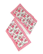Tiramisu Flutter & Bloom Block Print Cotton Table Runner