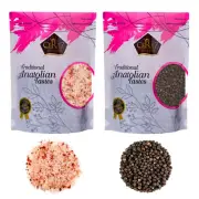 Cerez Pazari Whole Black Peppercorns 12 Oz, & Himalayan Pink Salt Coarse Grain 2