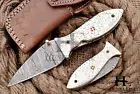 HUNTEX Custom Handmade Damascus 100 mm Long Hunting Folding Pocket Needle Knife