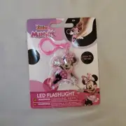 Kids Key Chain Flashlight DISNEY Minnie Mouse LED Bright New