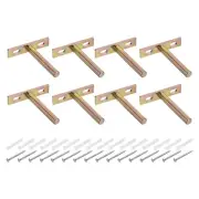 8Pcs 3 Inch Wall Mounting Floating Shelf Bracket Blind Shelf Support, Bronze
