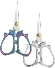 2 Pieces Embroidery Scissors Sewing Crochet Yam Scissors,Small Scissor All Purp