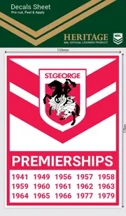 St George NRL Heritage Premiership Decal Sticker