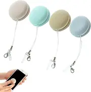 4 pcs Macaron Phone Screen Cleaner, Screen Cleaning Wipe Balls for Screen, Eyeglass and Lens, Cute Cell Phone Screen Wipe Pendant for Phones and Tablets- Round Shape (4 Color)