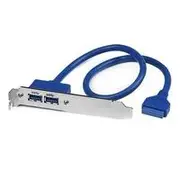 StarTech 2 Port USB 3.0 A Female Slot Plate Adapter - USB3SPLATE