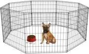 Portable Folding Pet Playpen Dog Puppy Fences Gate Home Indoor Outdoor Fence 24"
