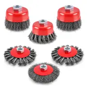 Wire Brush for Grinder, 4 Inch/3 Inch Wire Wheel Brush Set, Angle Grinder Wire W