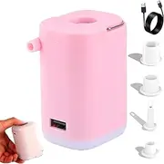 Slowowing Mini Air Pump, Slowowing Mini Portable Air Pump with Light, 4 in 1tiny Multi-Function Airpump with 2400mah Battery, Outdoor Lighting Camping Tent Light, for Air Mattress, Pool Floats