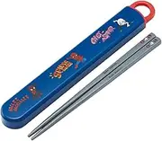 Skater ABS2AMAG-A Bento Chopsticks Case Set, 6.5 inches (16.5 cm), Antibacterial Treatment, Spider-Man, Easy to Open Slide Type, Made in Japan