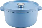Enameled Cast Iron Dutch Oven/Casserole, 6 Quart, Blue Velvet