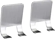 2 Pack Holder Shaver Hook Hanger Stand Self Adhesive Stainless Steel Utility Storage Hook, Shower Hook for Razor, Bathroom Kitchen Organizer for Plug Robe Towel Loofah Bathrobe Coat