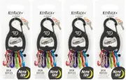 Nite Ize KeyRack+ w/ Plastic Mini S-Biners - Black (4-Pack)