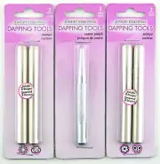 Jewelry Dapping Tools 3pc Lot Sun Cloud Flower & Butterfly Stamps & Center Punch