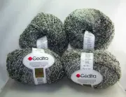Gedifra Charme Light GRAY Yarn Wool Blend 4 FOUR 50 Gram Balls Made in Italy