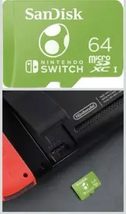 SanDisk 64 GB Micro SD XC Memory Card for Nintendo Switch / Green Yoshi Edi