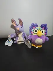 Bluey Friends Bob Bilby The Kangaroo 8" Plush Puppet Purple Nwt Chattermax
