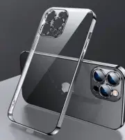 iPhone 13 Pro Case Clear Slim Fit Thin Soft Cover with Premium Flexible Bumper D