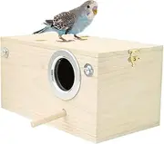 Bird Nest Box | Bird Nesting House,Wooden Indoor Outdoor Housing for Lovebirds and Small Birds Habitats Garden Lawn Decor Backyard Or Home Use