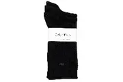 Calvin Klein Womens Emma Cotton Roll Top Socks 3-Pack ECK574 Black