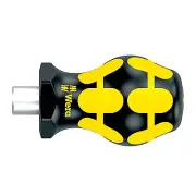 Wera ESD Stubby 1/4" Hex Magnetic Bit Holder W/ Yellow & Black Comfort Grip
