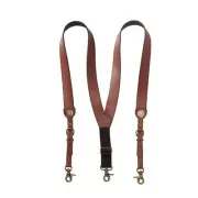 Nocona Belt Co. Men's Standard Bullet Concho Gallus Leather Suspenders, Brown...