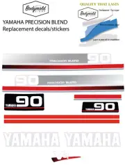 YAMAHA 90hp PRECISION BLEND replacement outboard decals