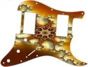 Pickguard Stratocaster Strat Graphic Custom fit Fender HH 11 Hole Fractal 2