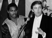 Team Owner Donald Trump announces he has signed Herschel Walker to- Old Photo