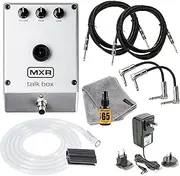 MXR M222 TALK BOX Effects Pedal Voicebox for Guitar, Keyboard and other instruments with Tonebird 2-Cable, 2- Patch Cable, Dunlop Plush Cloth/Polish Bundle