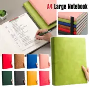 Large A4 Notebook Horizontal Line Exercise Book Soft PU Leather Diary Stationery