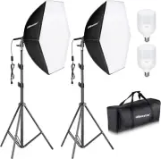 Softbox Photography Lighting Kit, 30"X30" Professional Softbox Lighting Kit with